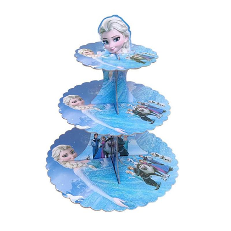 Kids Theme Frozen Princess Elsa Design Three-layer Cake Stand