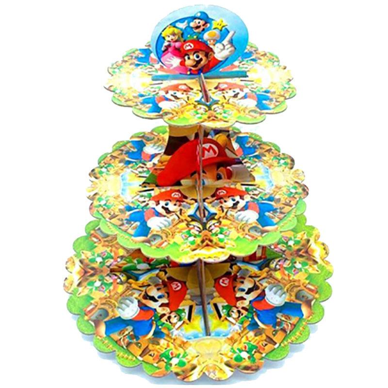 Kids Theme Super Mario Design Three-layer Cake Stand