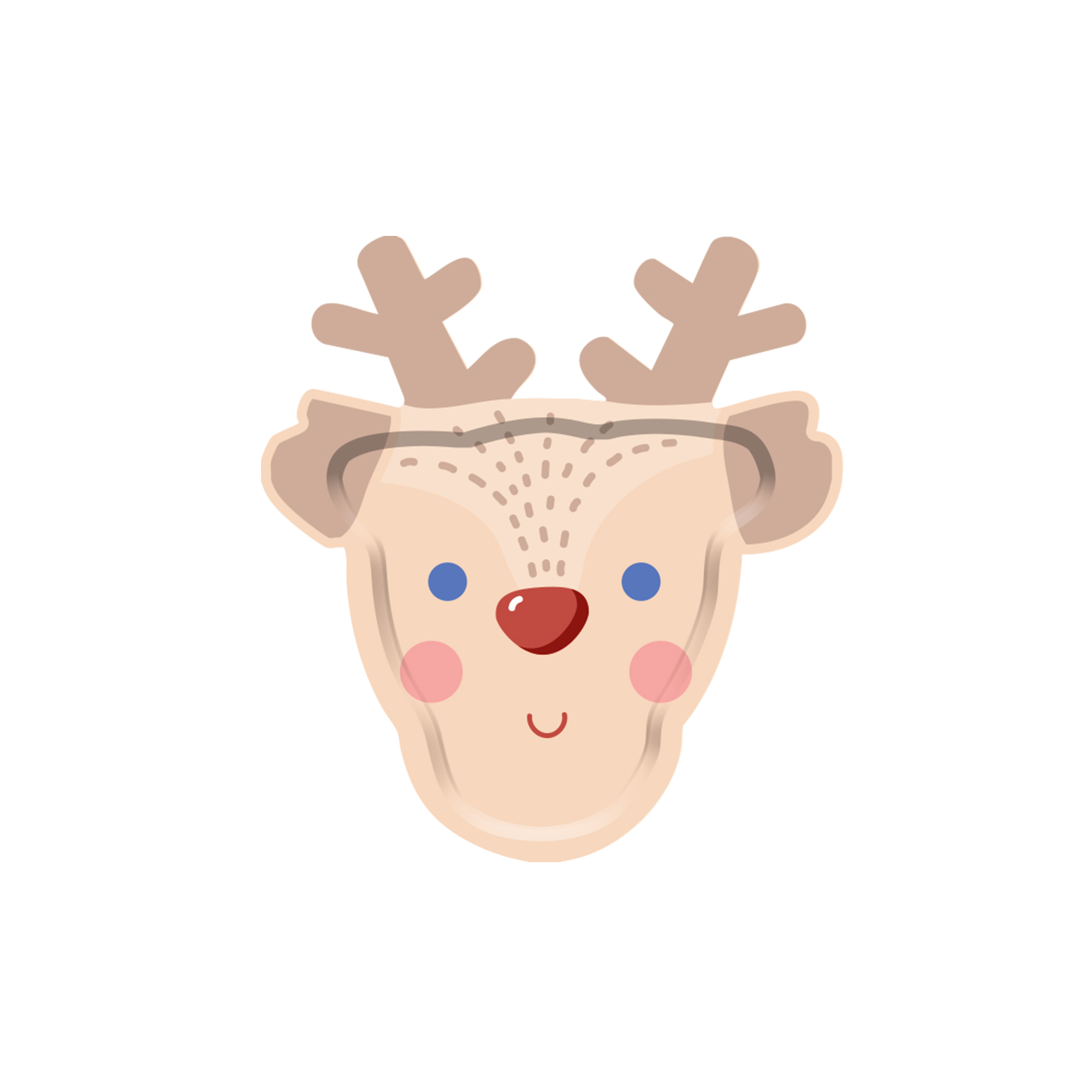 Christmas Theme Die-Cut Line Dessert Plate