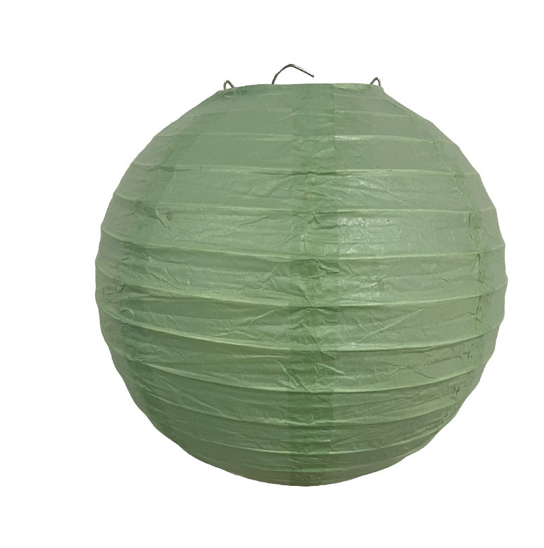 10 inch Pea Green Paper Lantern