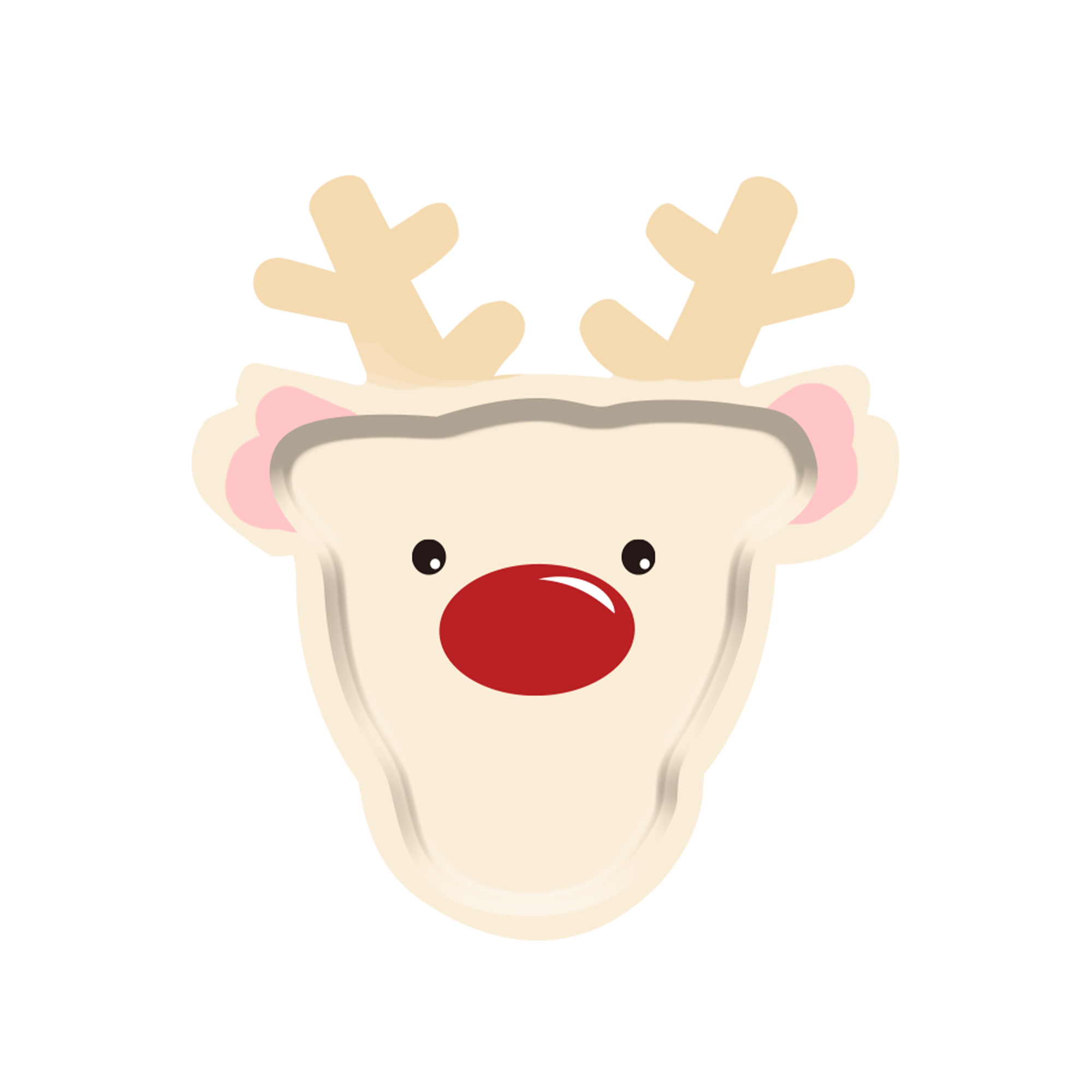 Christmas Theme Die-Cut Line Dessert Plate