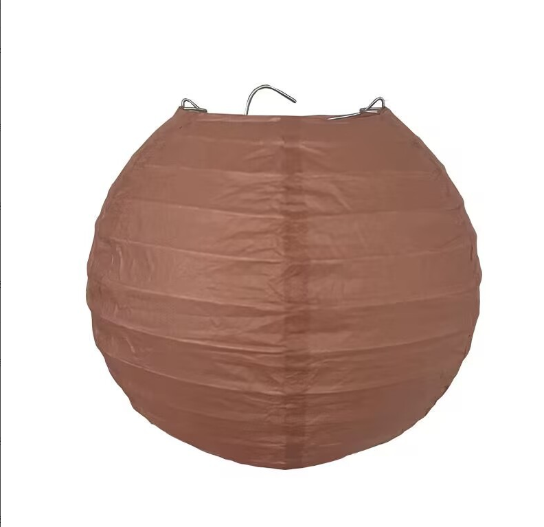 10 inch Light Coffee Paper Lantern