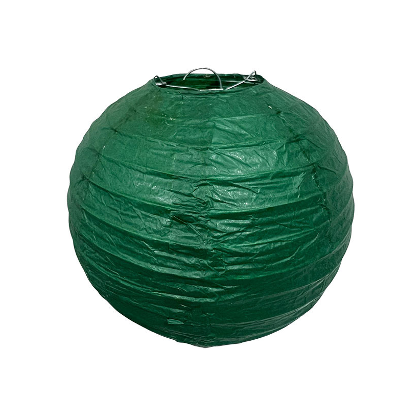 10 inch Christmas Green Paper Lantern