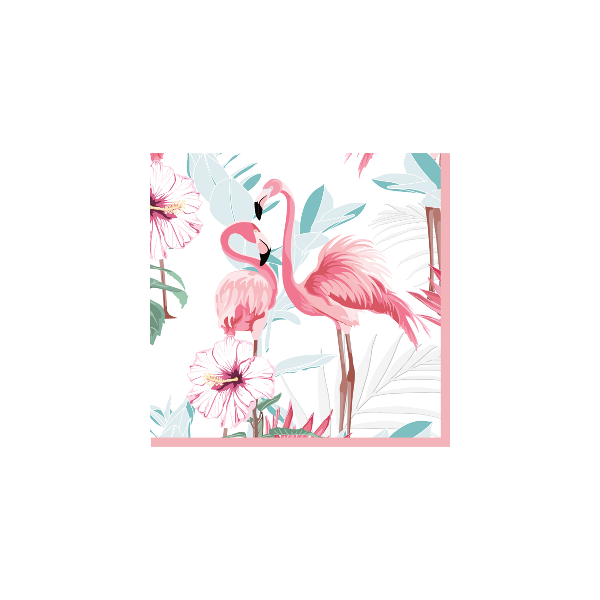 Animal theme Pink Flamingo Napkin