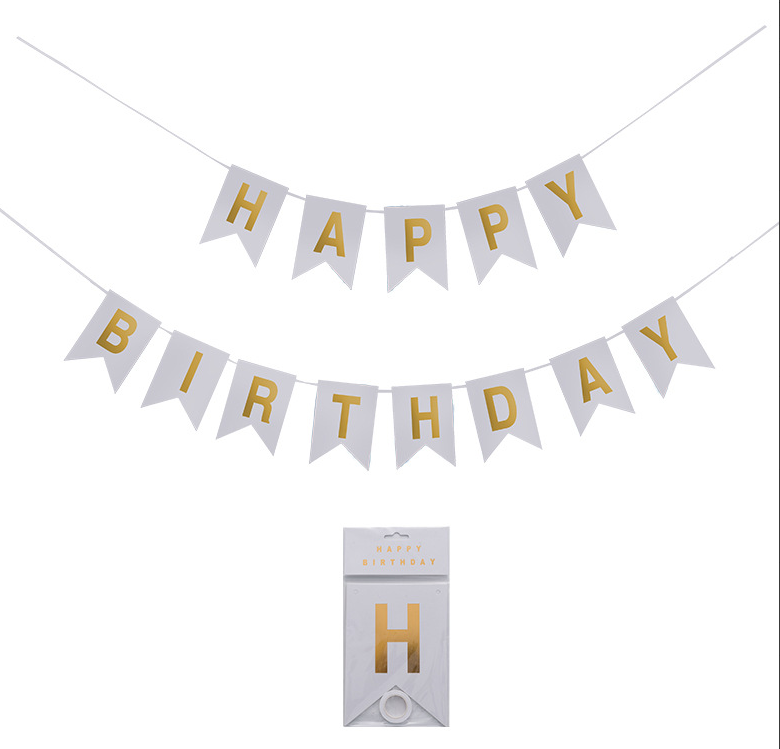 Birthday White Laser Banner for Birthday Celebration