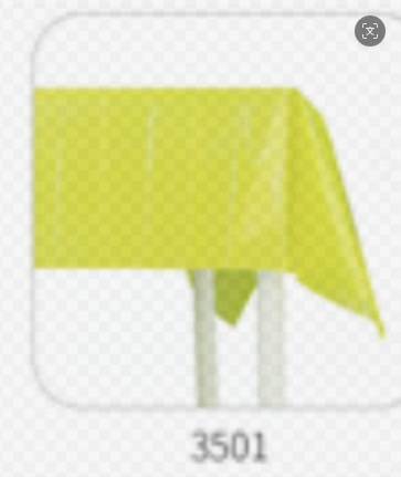 134*274CM Yellow Aluminum Foil Tablecloth