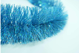Simple Design Light Blue 4-ply Tinsel Garland
