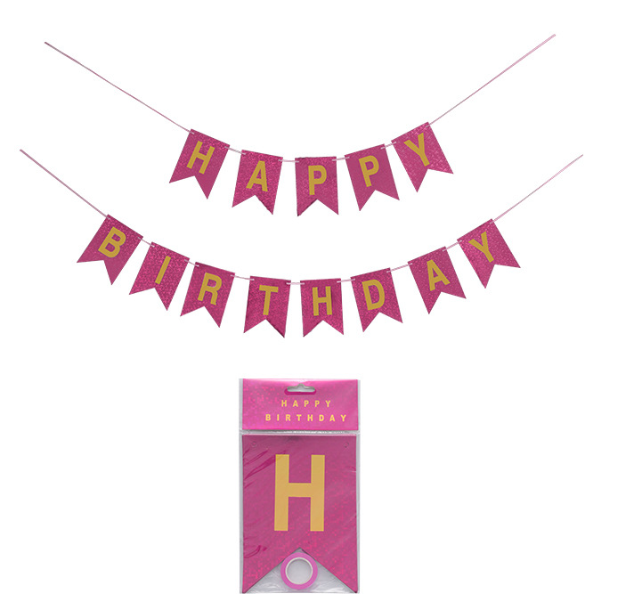 Birthday Rose Red Laser Banner for Birthday Celebration