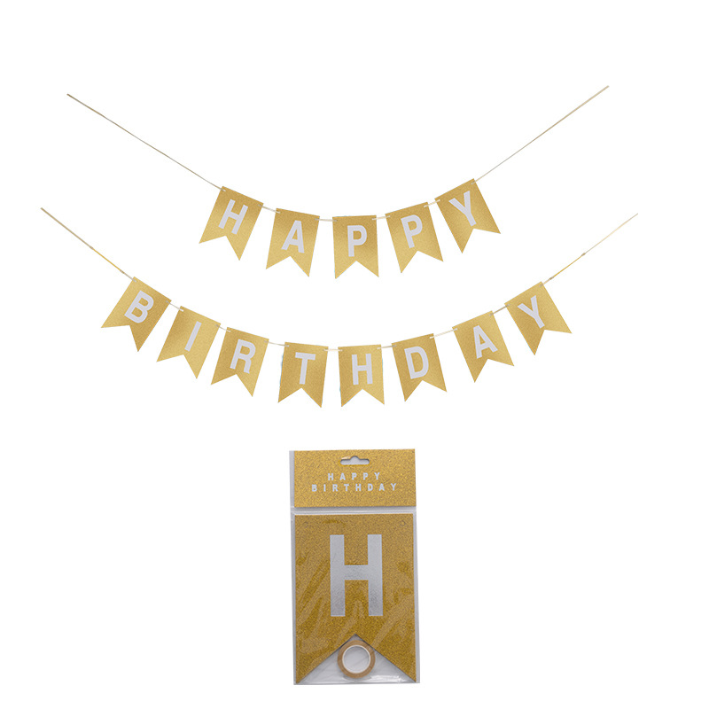 Yellow Laser Gold Foil Fish Tail Banner