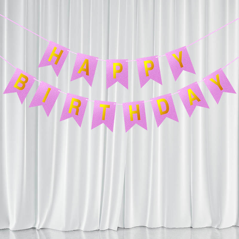 Pink Scallions Gold Foil Fish Tail Banner