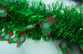 Green Christmas Stocking 4-ply Tinsel Garland