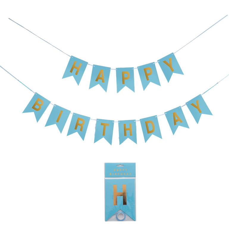 Birthday Blue Banner for Birthday Celebration