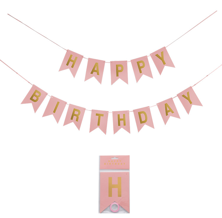 Birthday Pink Banner for Birthday Celebration