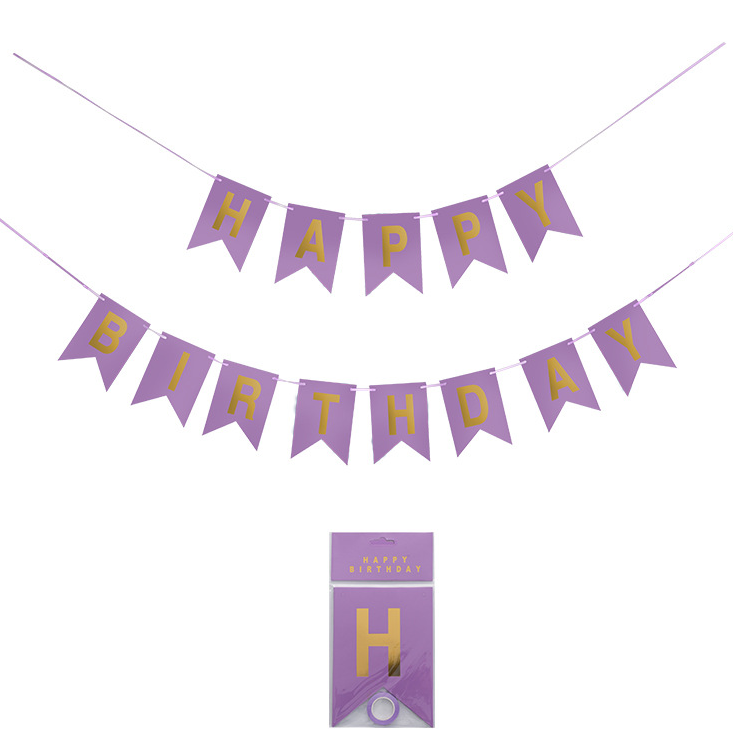 Birthday Purple Banner for Birthday Celebration