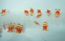 Transparent Gingerbread Man 4-ply Tinsel Garland