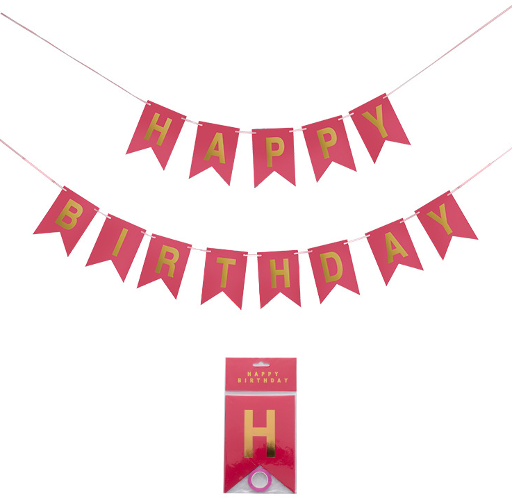 Birthday Rose Red Banner for Birthday Celebration
