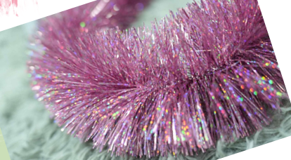 Simple Design Purple 4-ply Tinsel Garland