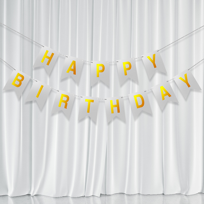 Silver Scallions Gold Foil Fish Tail Banner