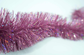 Simple Design Fluorescent Purple 5-ply Tinsel Garland