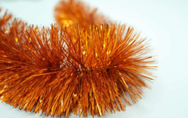 Simple Design Orange 4-ply Tinsel Garland