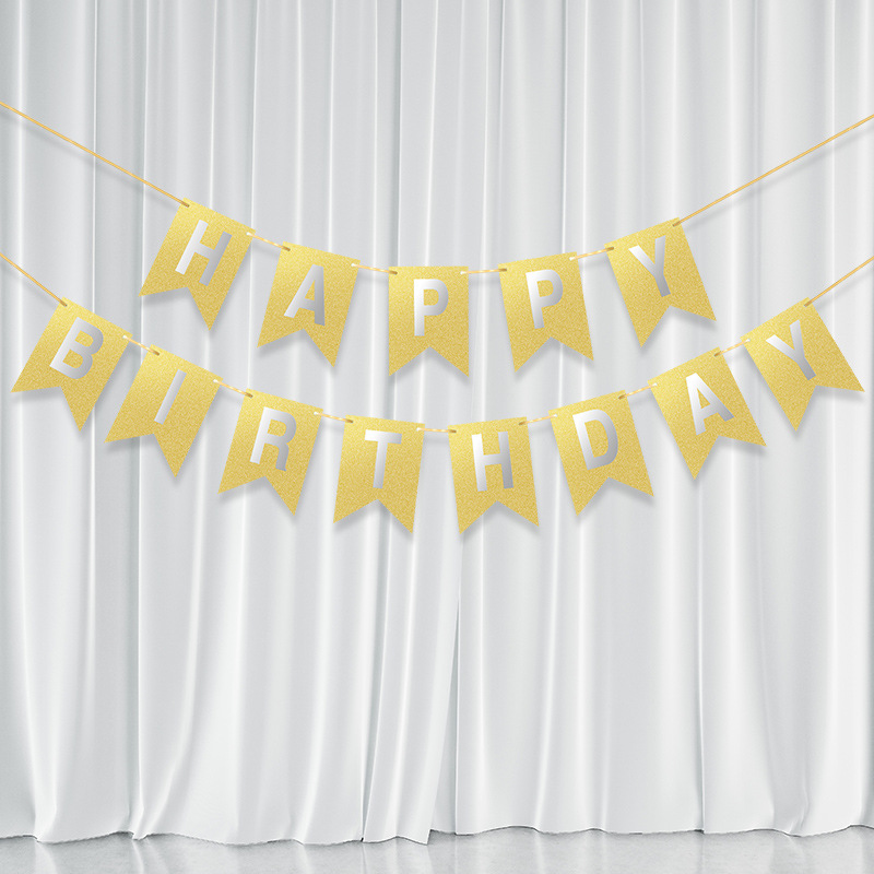 Gold Scallions Gold Foil Fish Tail Banner