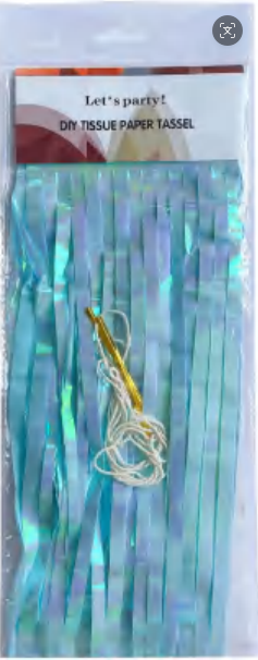 25*35CM Light Blue Tassel