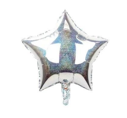 5inch Laser Silver Star Shaped Foil Balloon
