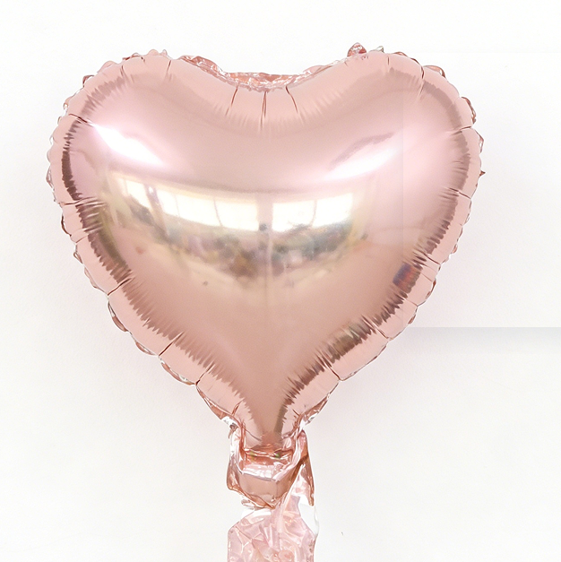 5 inch Champagne Gold Heart Shaped Foil Balloon