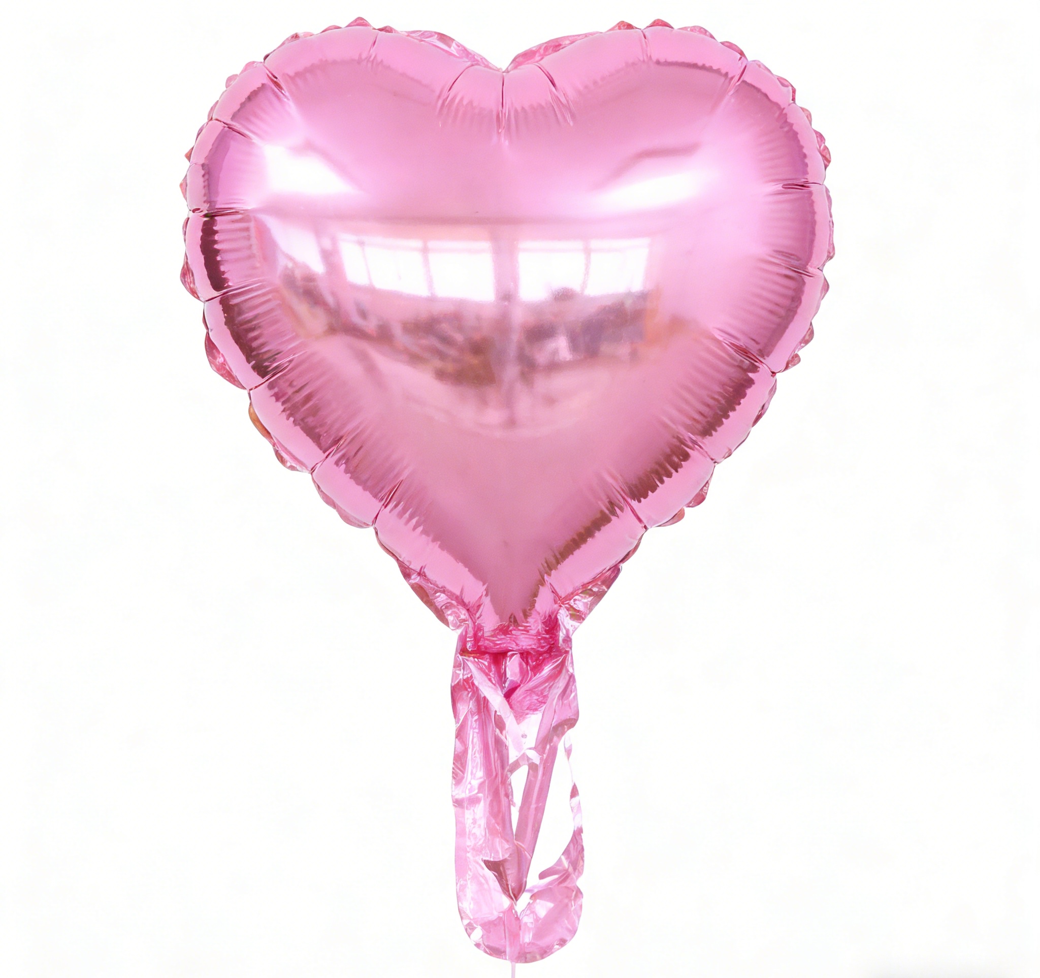 10 inch Pearlescent Pink Heart Shaped Foil Balloon