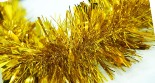 9*200 CM 6-ply Golden Tinsel Garland