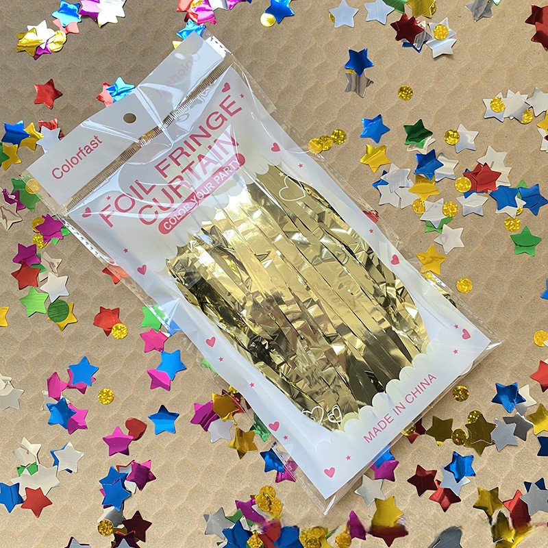 Tinsel Curtain Light Color Light Gold