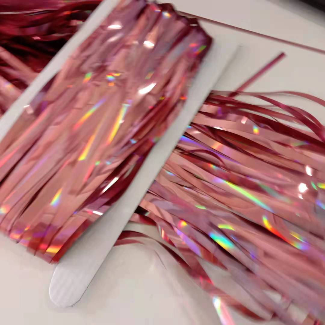 Tinsel Curtain Light column foil curtain Pink