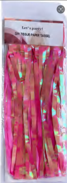 25*35CM Rose Red Tassel
