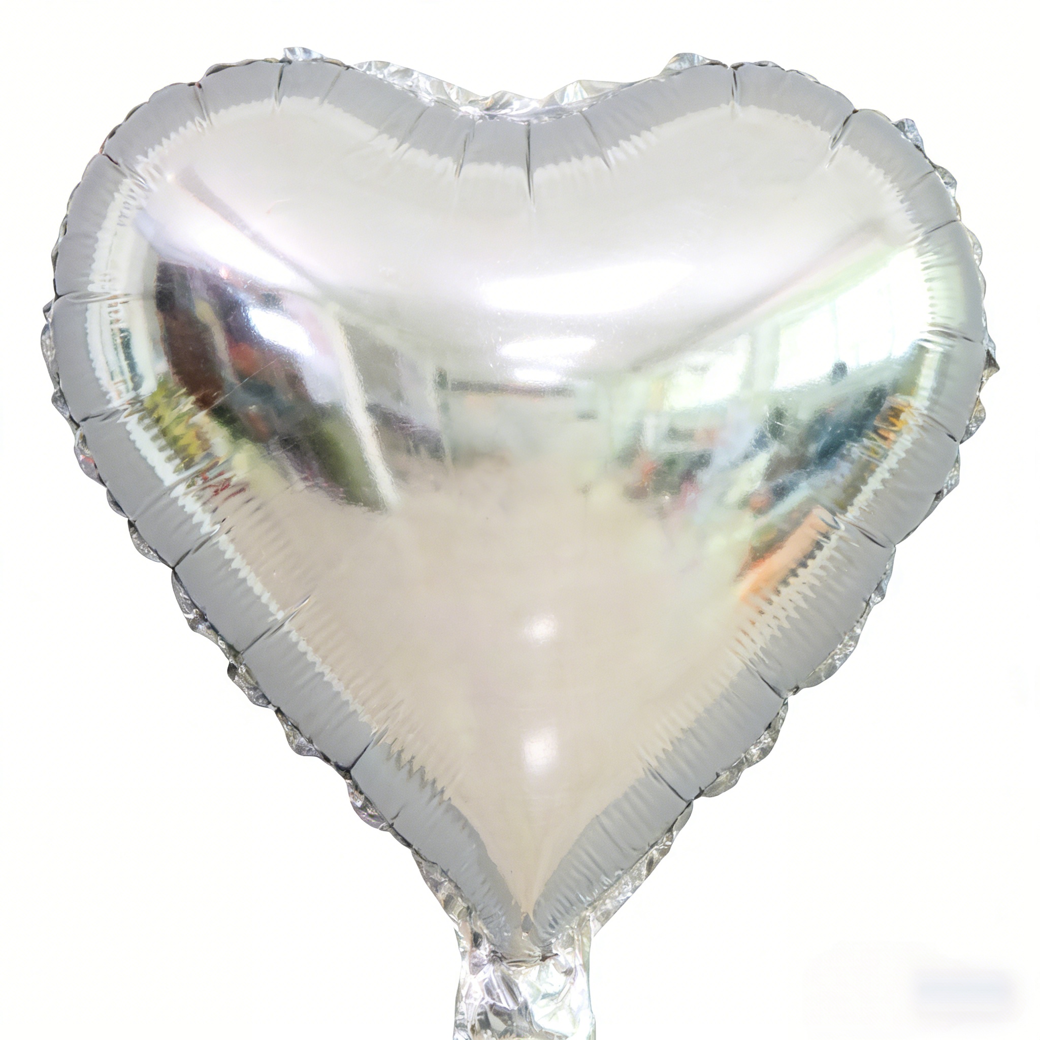 10 inch Silver Heart Shaped Foil Balloon