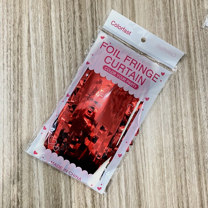 Tinsel Curtain Light Color Red Color