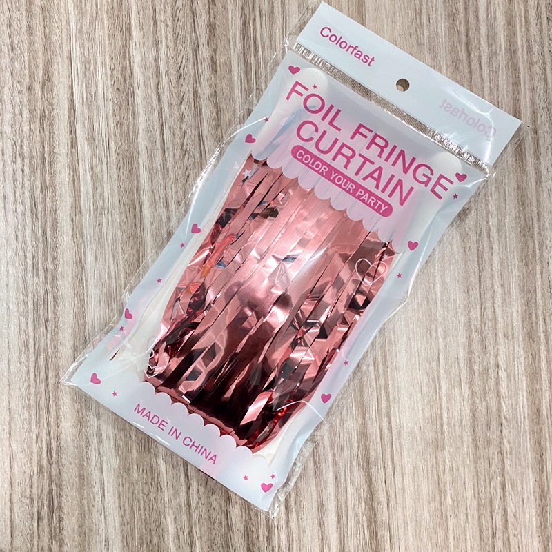 Tinsel Curtain Light Color Rose Gold Color