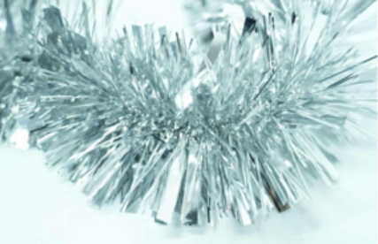 9*200 CM 4-ply Silver Tinsel Garland