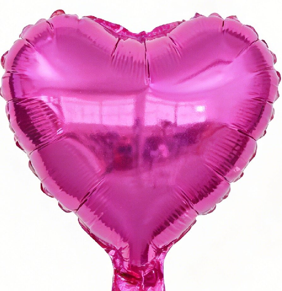 5 inch Rose Red Heart Shaped Foil Balloon