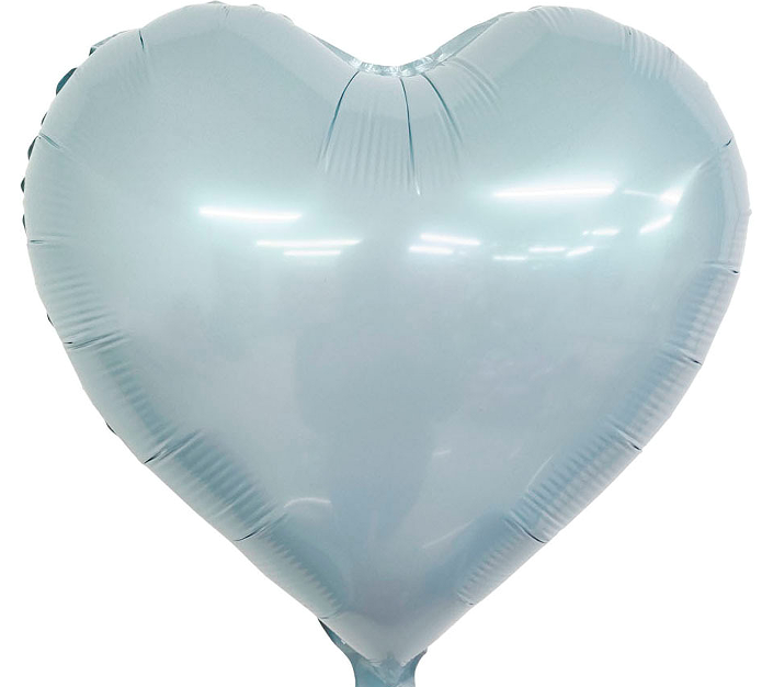 18 inch Baby Blue Heart Shaped Foil Balloon