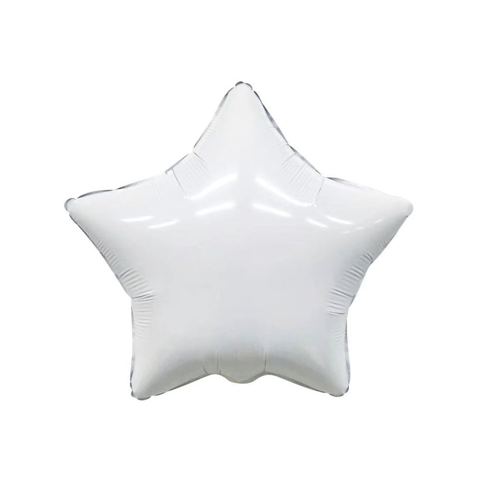 18 inch White Color Star Shaped Foil Balloon