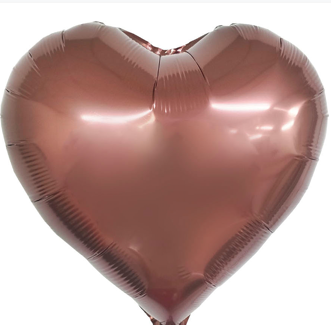 18 inch Coffee Heart Shaped Foil Balloon