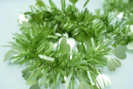 Matte Macaron Green with Hearts 4-ply Tinsel Garland
