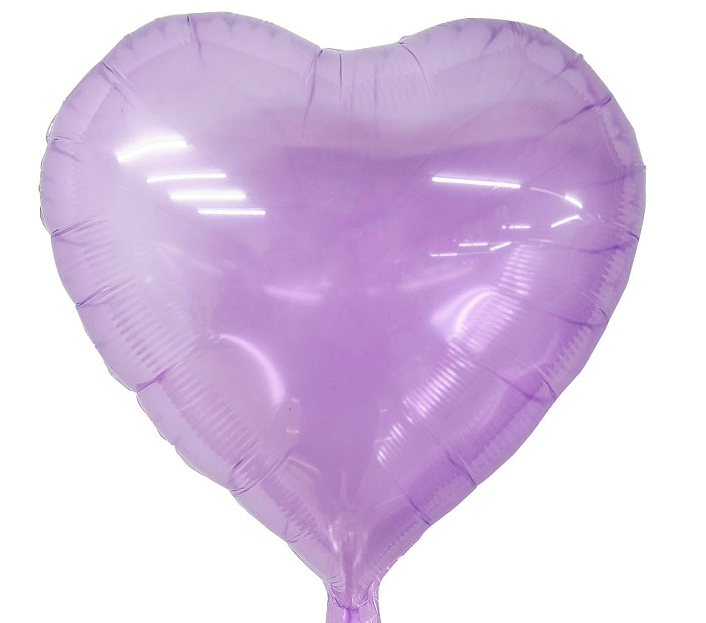 18 inch Jelly Purple Heart Shaped Foil Balloon