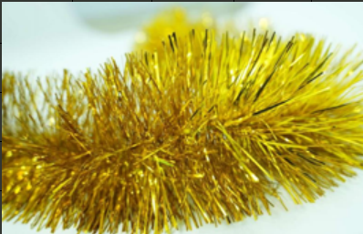 9*200 CM 5-ply Yellow Tinsel Garland