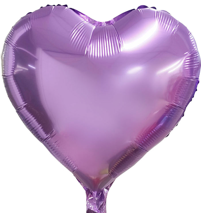 18 inch Pearlescent Purple Heart Shaped Foil Balloon