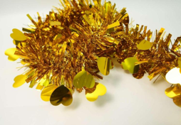 Valentine Theme Gold with Golden Glossy Stars 5-ply Tinsel Garland