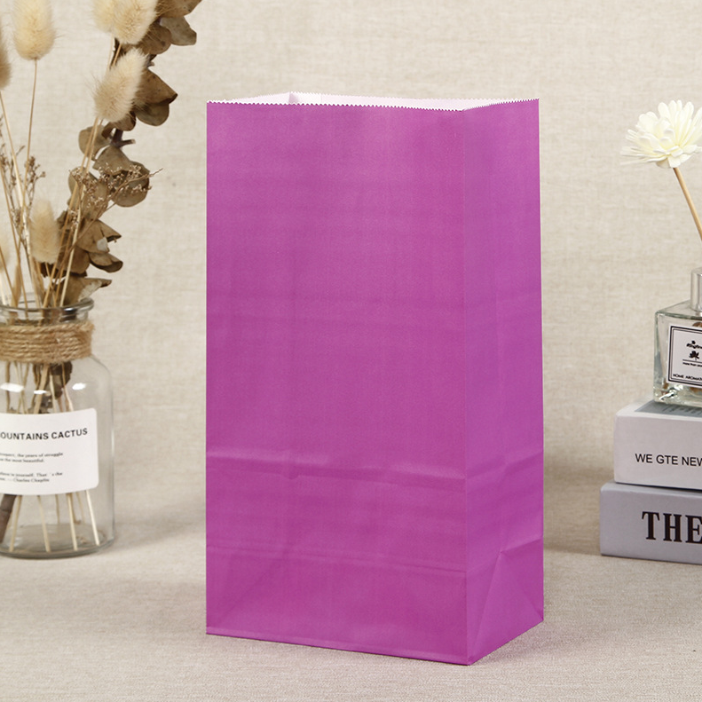 9*6*18CM Purple Open Paper Bag