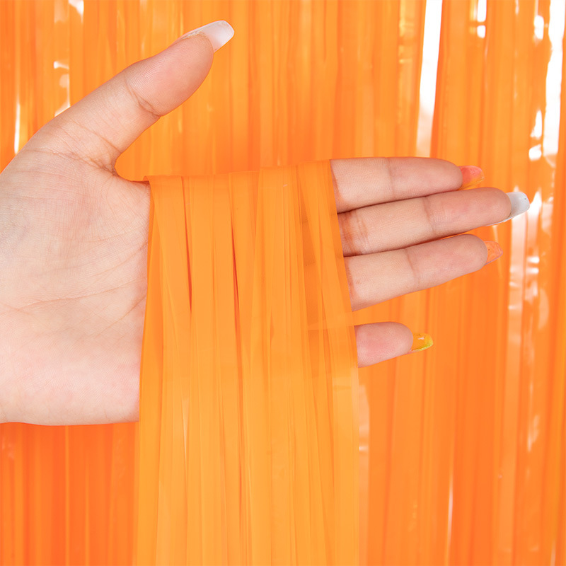 Tinsel Curtain Foil Curtain Macaron Color Series Orange