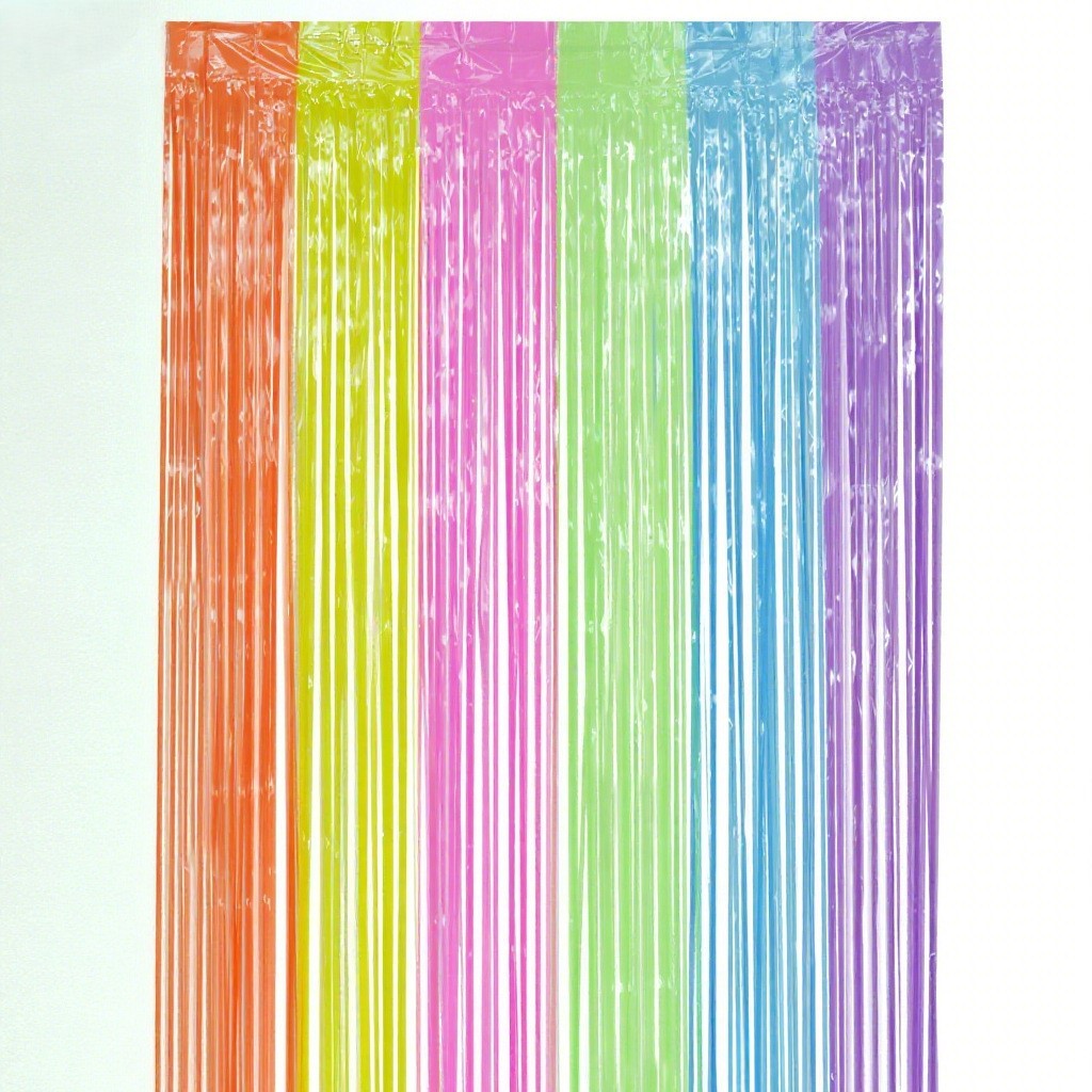 Tinsel Curtain Foil Curtain Macaron Color Series Patchwork style