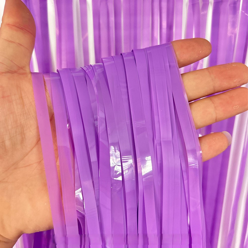 Tinsel Curtain Foil Curtain Macaron Color Series Purple